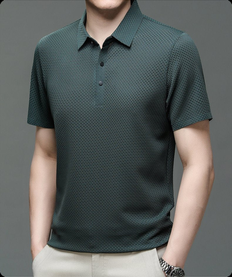 BRAIN™ | Men's Knit Button Placket Polo