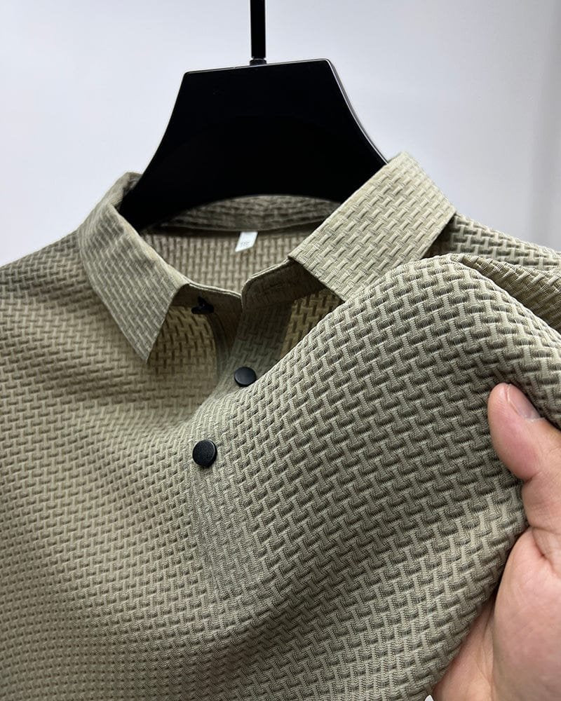 BRAIN™ | Men's Knit Button Placket Polo