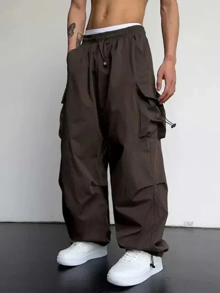 BRIAN™ | Wide-Leg Cargo Pants with Elastic Waist and Toggle Cuffs