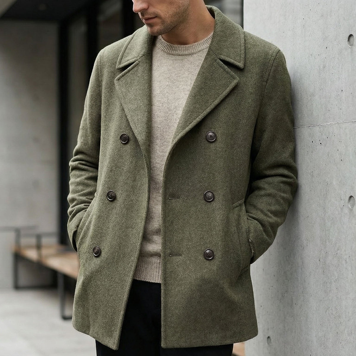 BRIAN™ | Men's Military-Style Peacoat