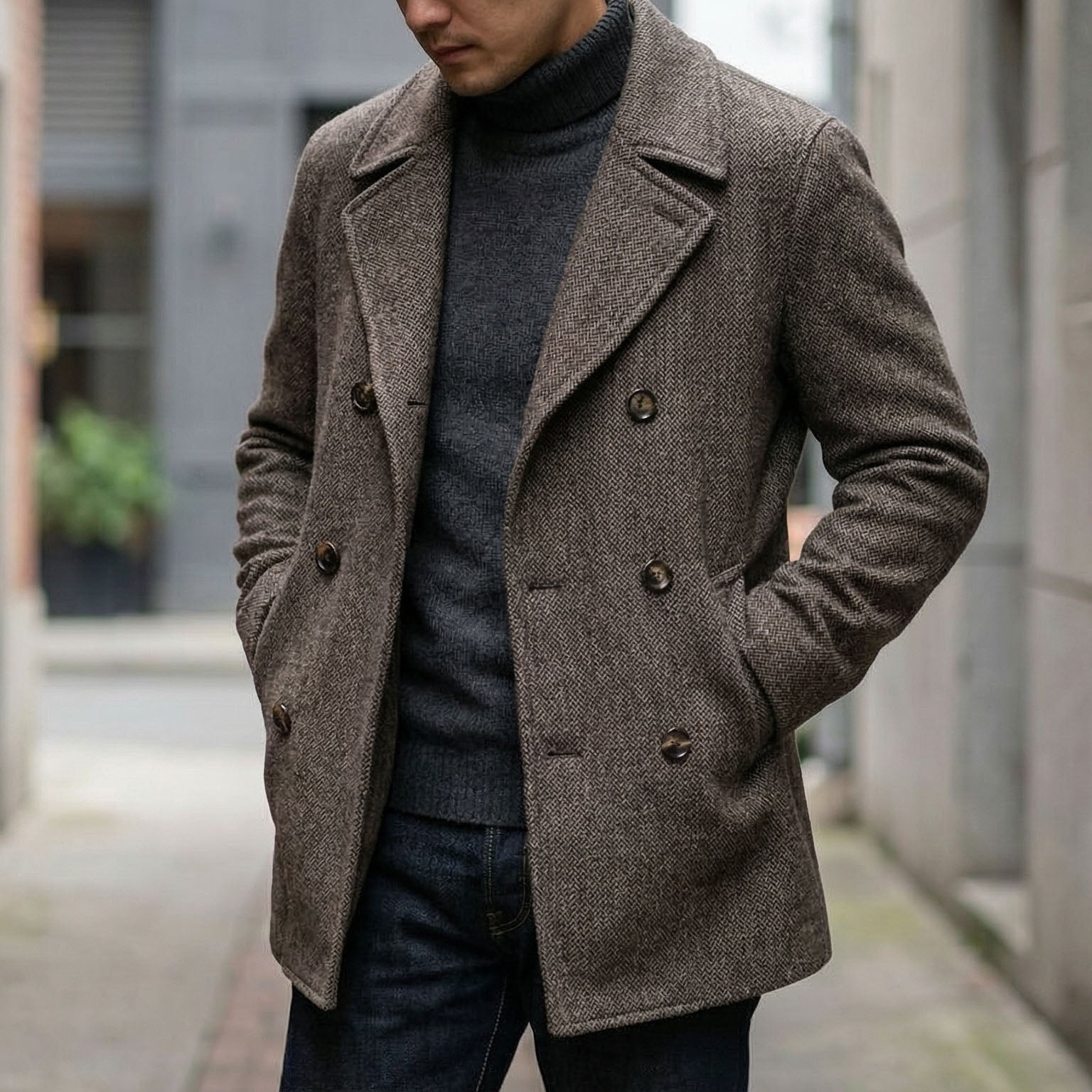 BRIAN™ | Men's Military-Style Peacoat