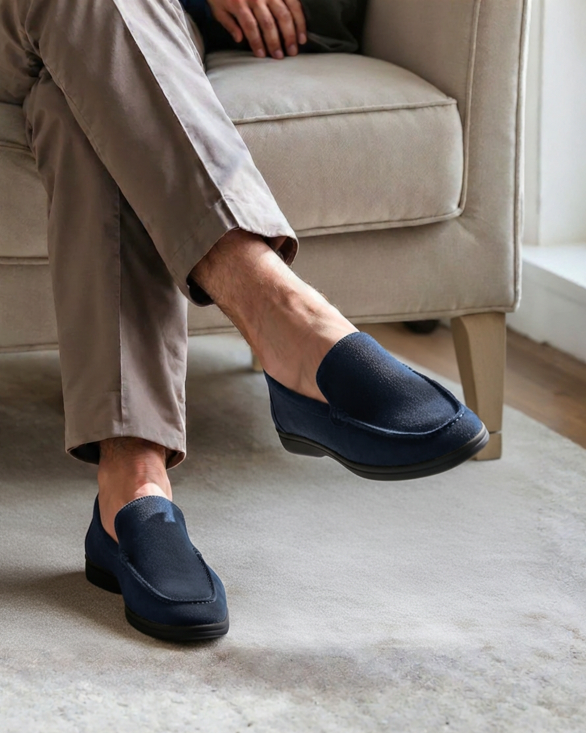 BRIAN™ | Premium Suede Loafers with Black Sole