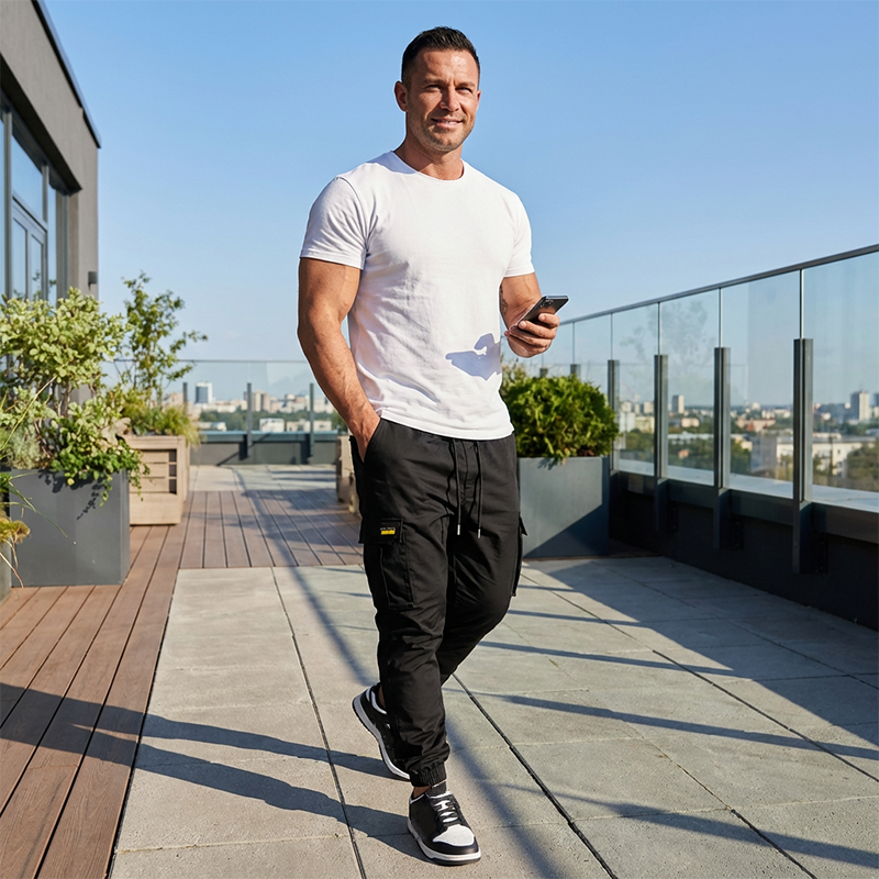 BRIAN™ | Men's Cargo Joggers – Drawstring Waist & Tapered Fit