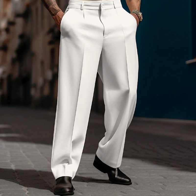 BRIAN™ | Front-Pleated Wide-Leg Trousers