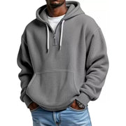 BRIAN™ | Men's Knit Quarter-Zip Hoodie Sweatshirt
