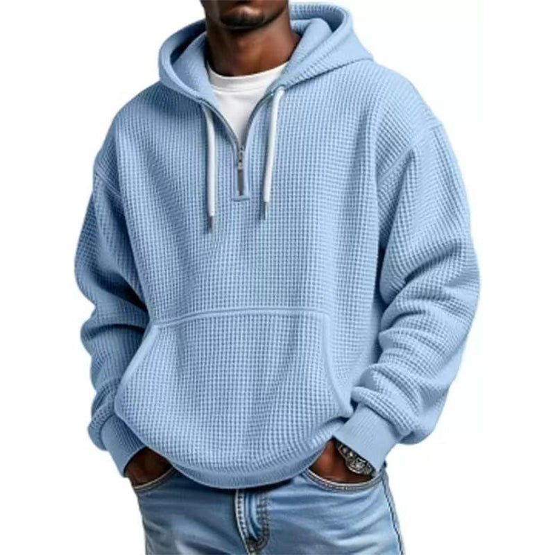 BRIAN™ | Men's Knit Quarter-Zip Hoodie Sweatshirt