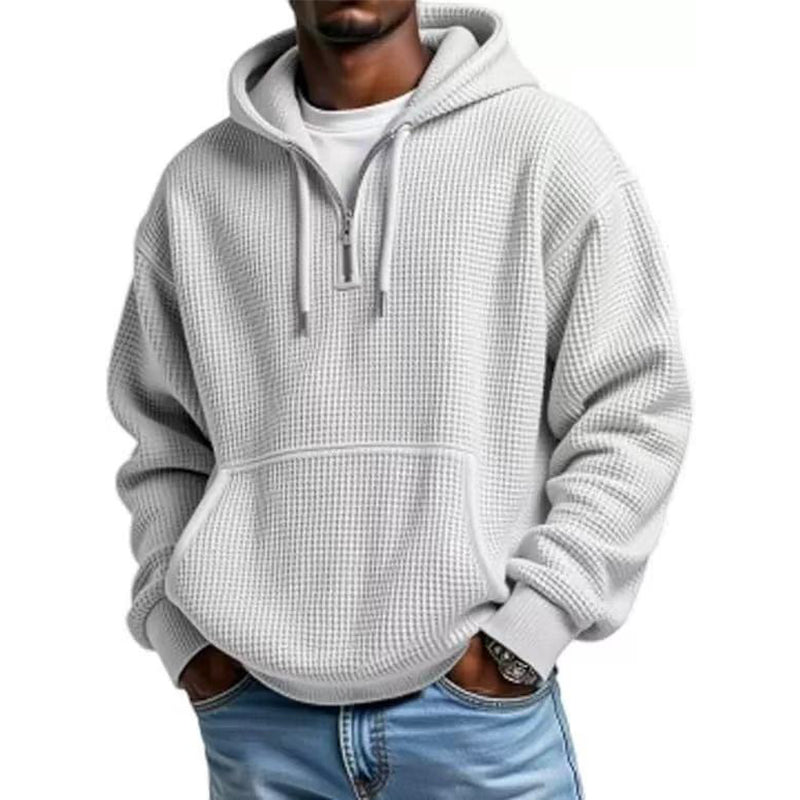 BRIAN™ | Men's Knit Quarter-Zip Hoodie Sweatshirt