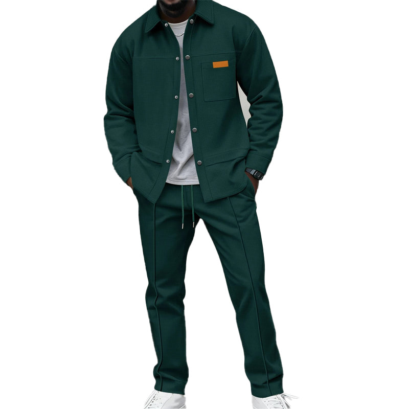 BRIAN™ | Waffle-Knit Jacket and Pants Set