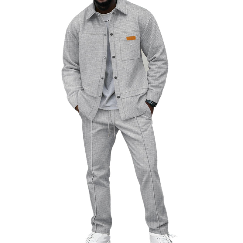 BRIAN™ | Waffle-Knit Jacket and Pants Set