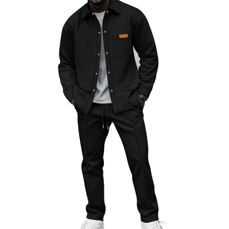 BRIAN™ | Waffle-Knit Jacket and Pants Set