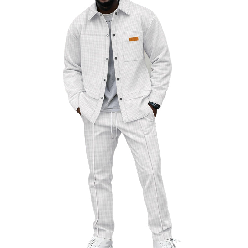 BRIAN™ | Waffle-Knit Jacket and Pants Set
