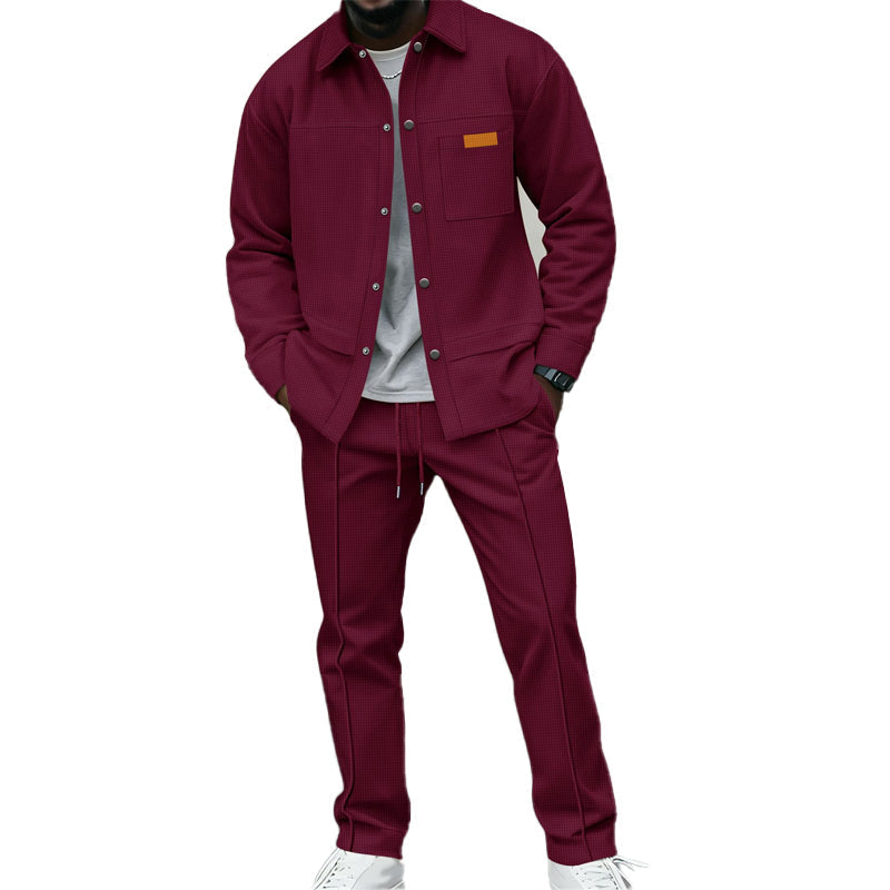 BRIAN™ | Waffle-Knit Jacket and Pants Set