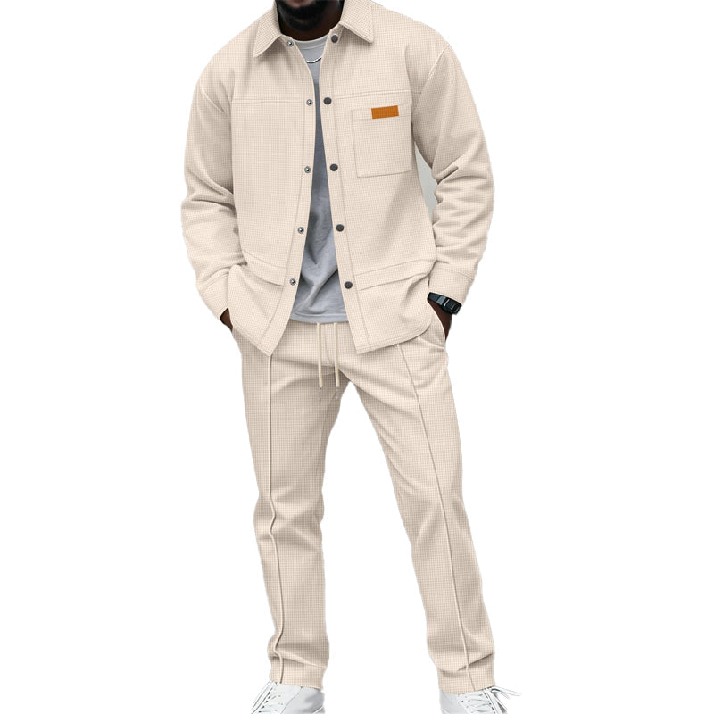 BRIAN™ | Waffle-Knit Jacket and Pants Set
