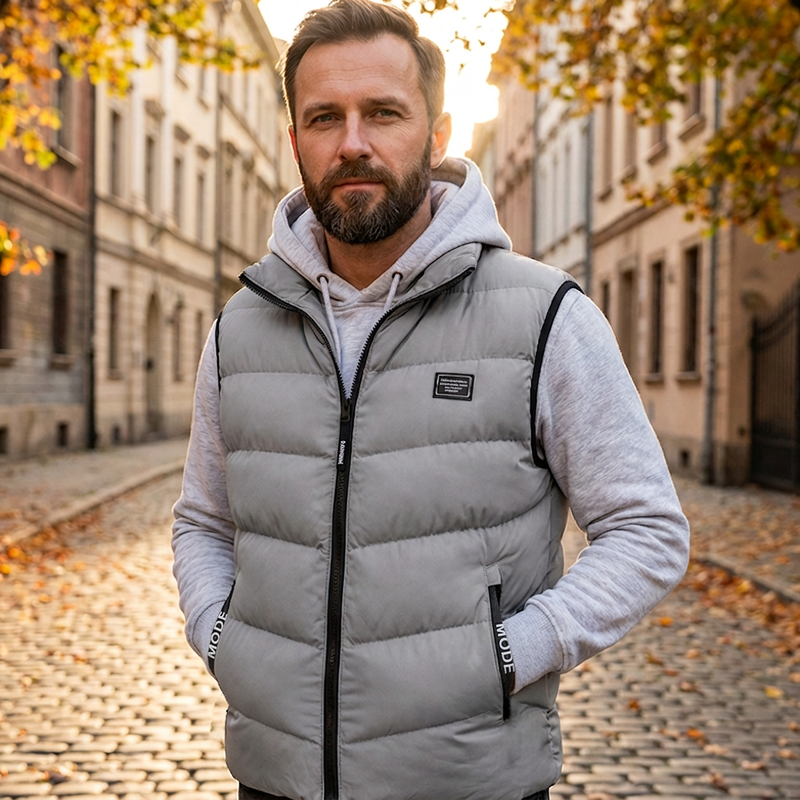 BRIAN™ | Men's Quilted Vest with Stand-Up Collar