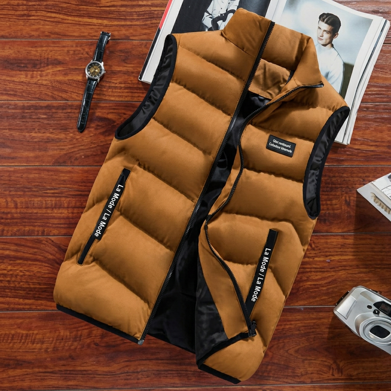 BRIAN™ | Men's Quilted Vest with Stand-Up Collar