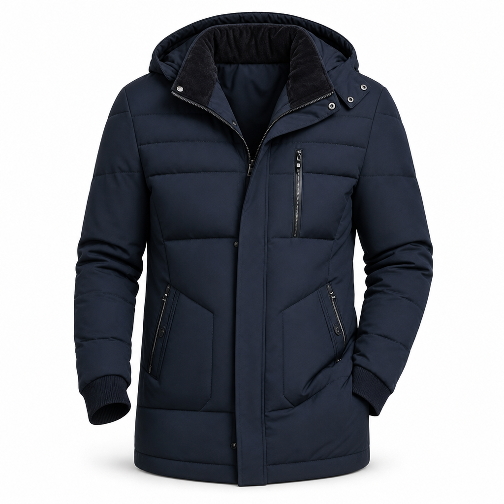 BRIAN™ | Winter jacket with fleece lining and detachable hood