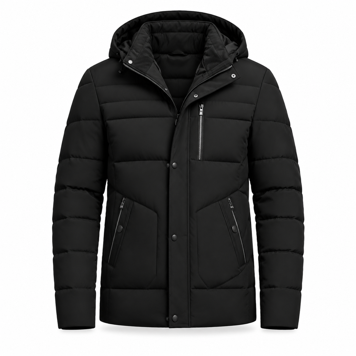 BRIAN™ | Winter jacket with fleece lining and detachable hood