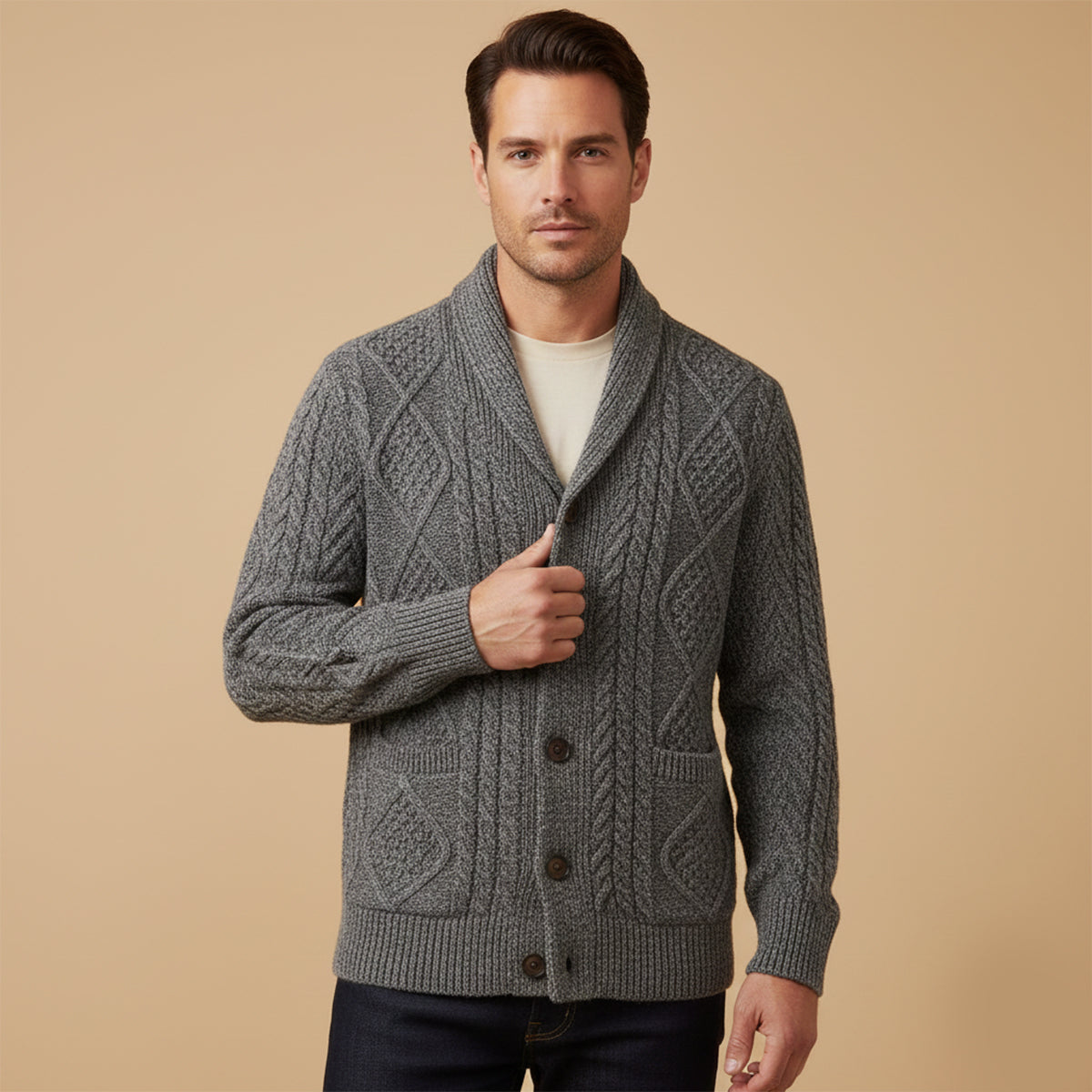 BRAIN™ | Button-Front Cardigan
