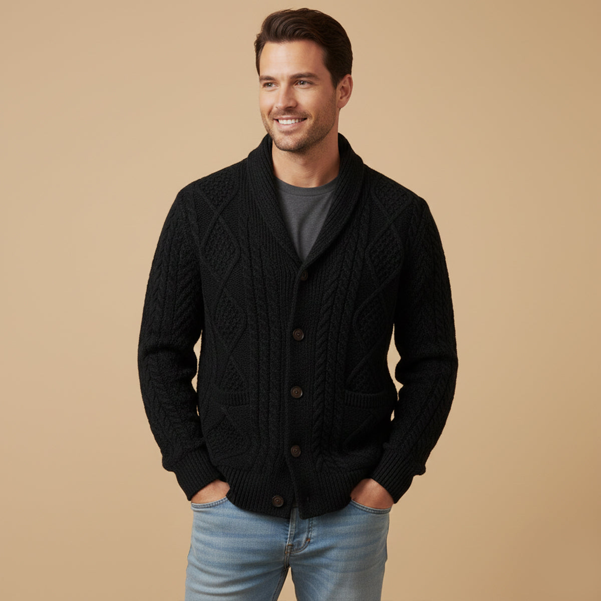 BRAIN™ | Button-Front Cardigan