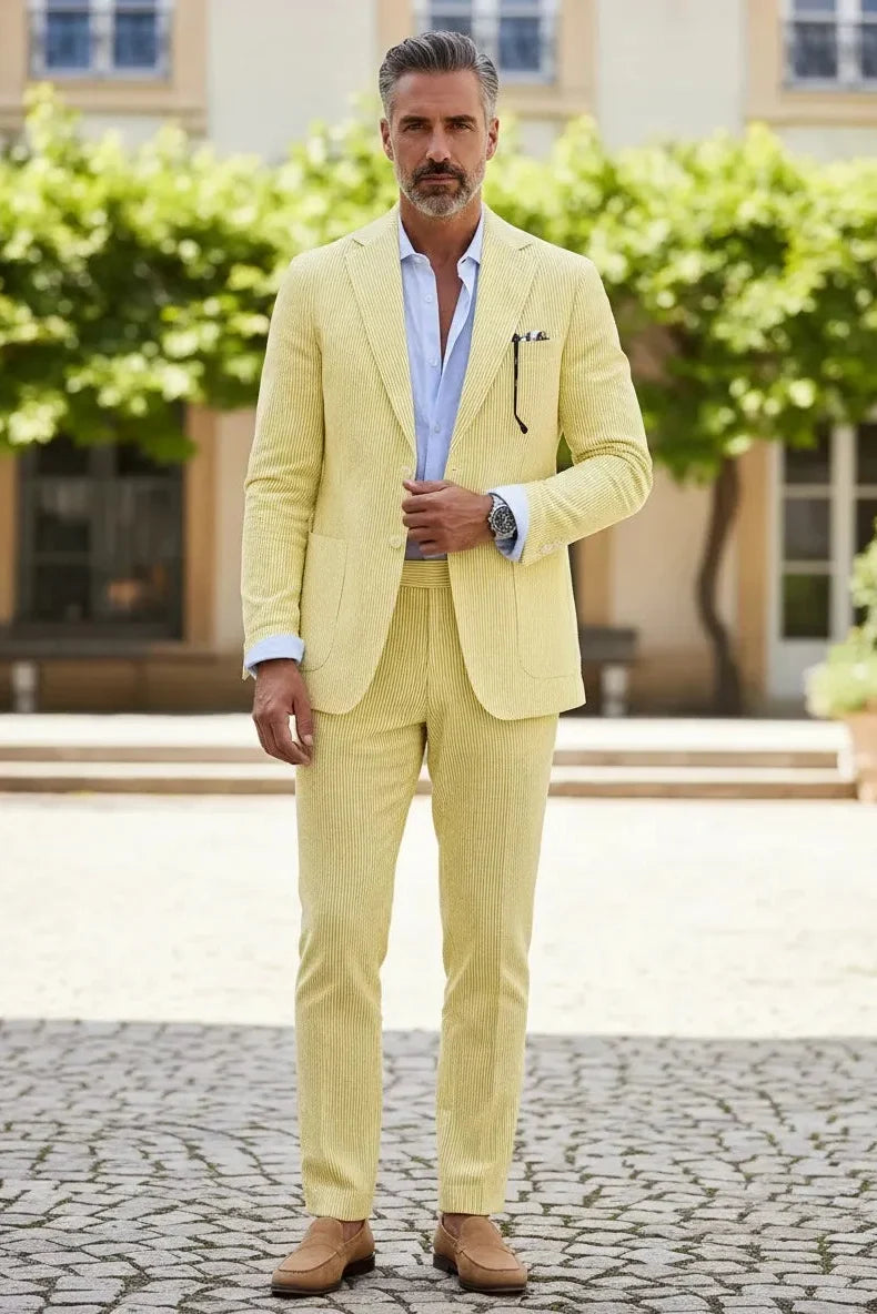 BRIAN™ | Men's Modern Fit Seersucker 2-Piece Suit