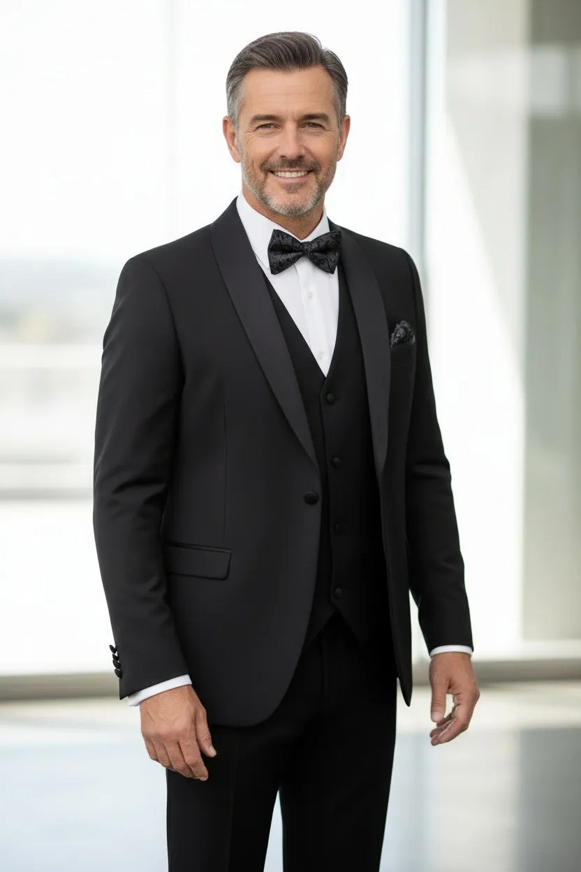 BRIAN™ | Men's Modern Shawl-Collar 3-Piece Suit