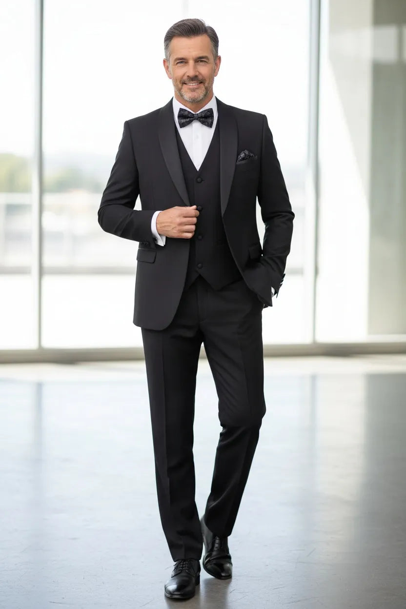 BRIAN™ | Men's Modern Shawl-Collar 3-Piece Suit