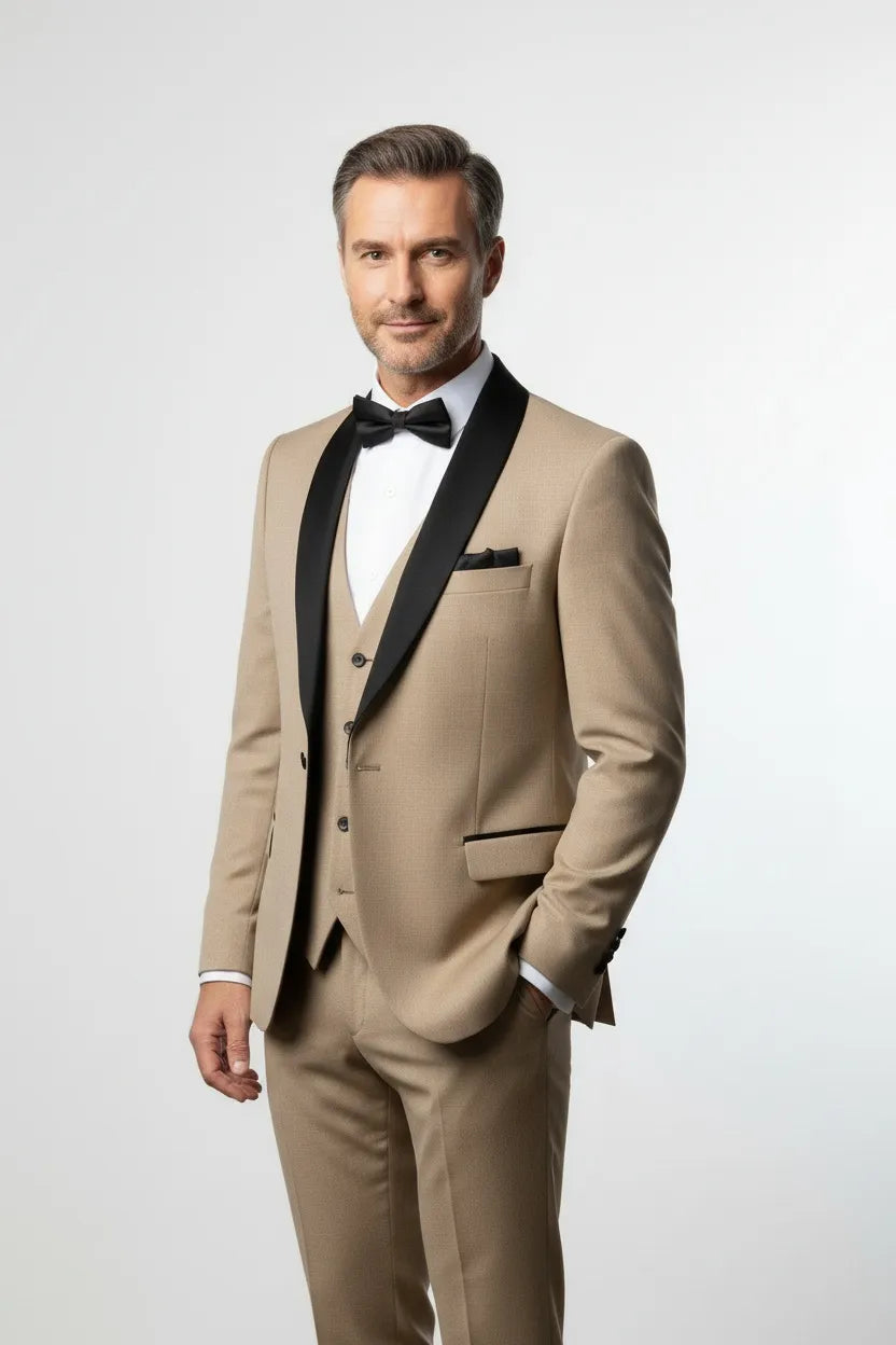 BRIAN™ | Men's Modern Shawl-Collar 3-Piece Suit