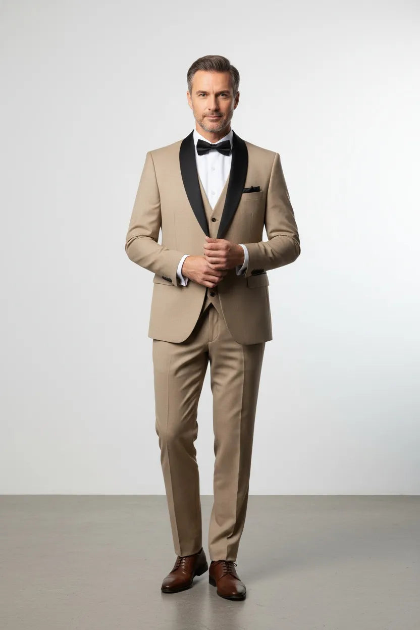 BRIAN™ | Men's Modern Shawl-Collar 3-Piece Suit