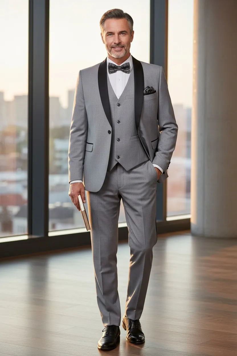 BRIAN™ | Men's Modern Shawl-Collar 3-Piece Suit