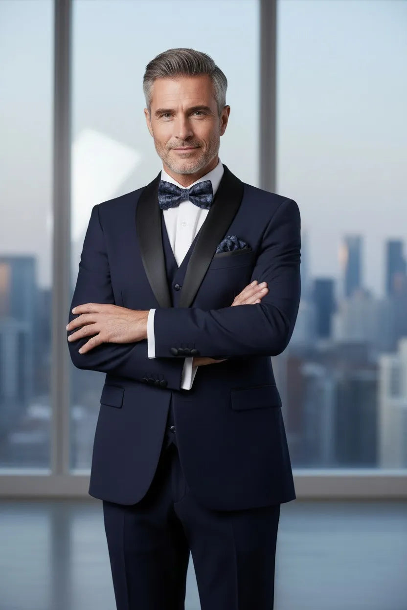 BRIAN™ | Men's Modern Shawl-Collar 3-Piece Suit