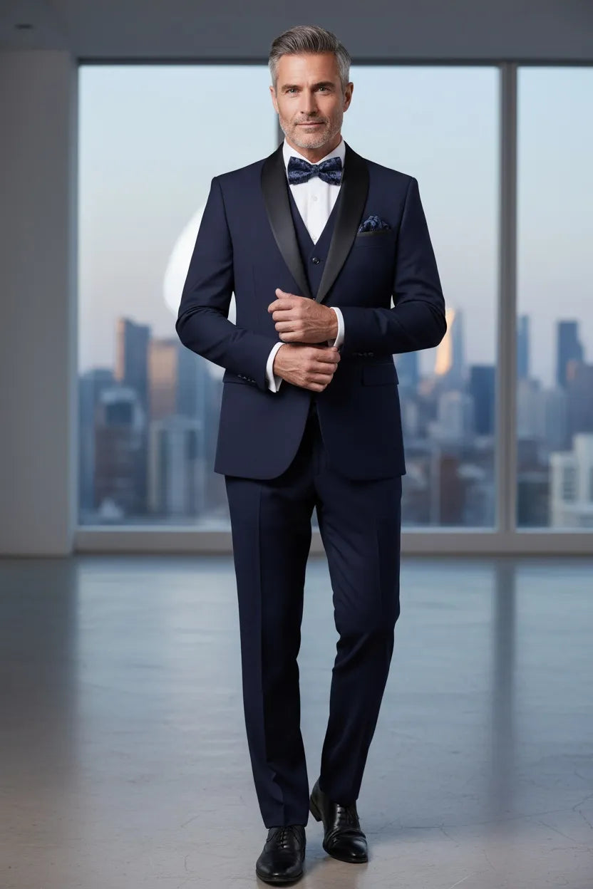BRIAN™ | Men's Modern Shawl-Collar 3-Piece Suit