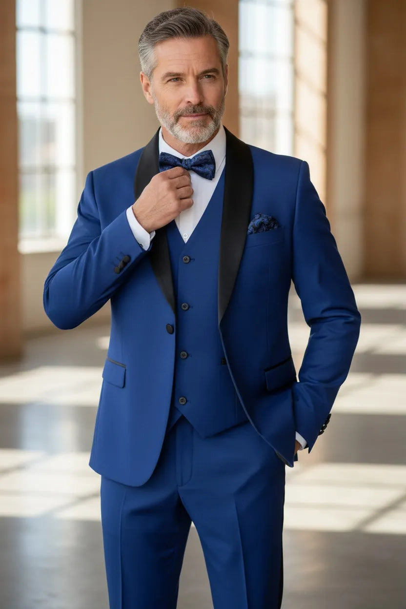 BRIAN™ | Men's Modern Shawl-Collar 3-Piece Suit