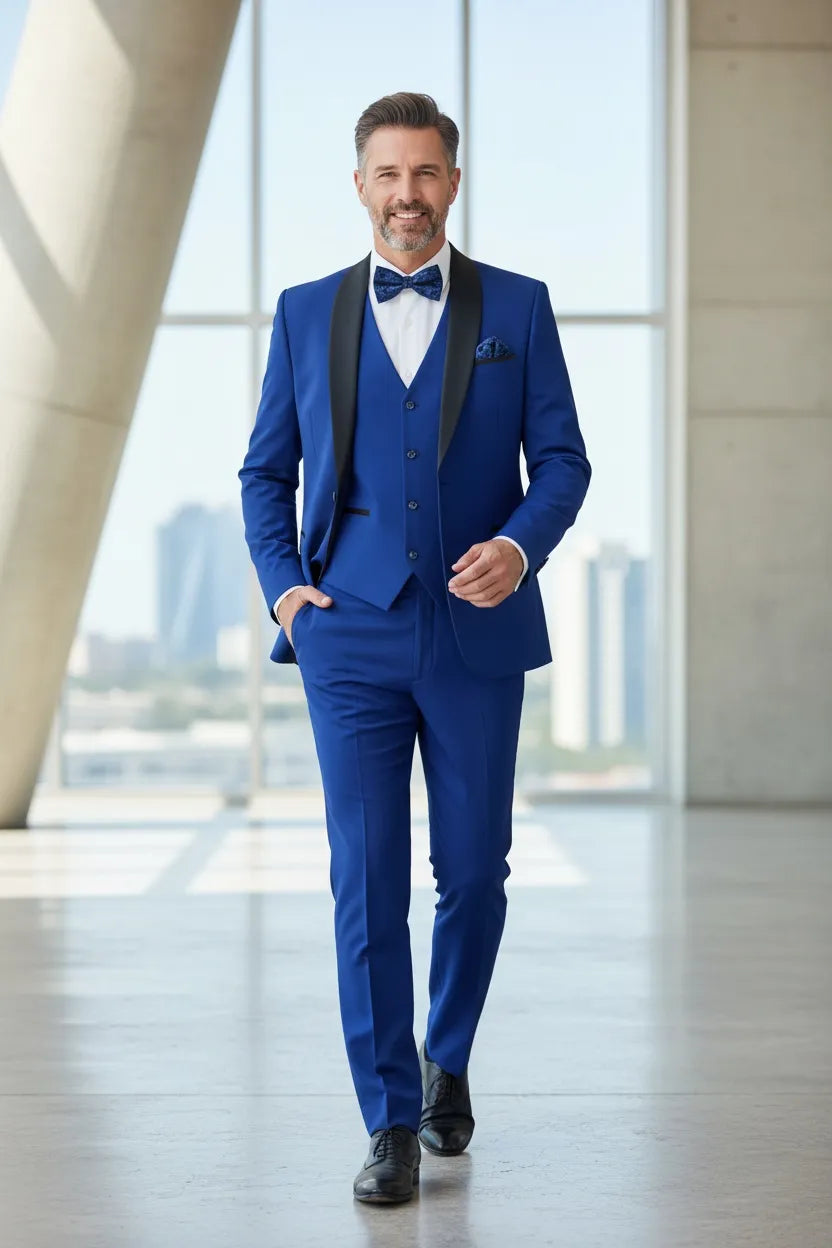 BRIAN™ | Men's Modern Shawl-Collar 3-Piece Suit