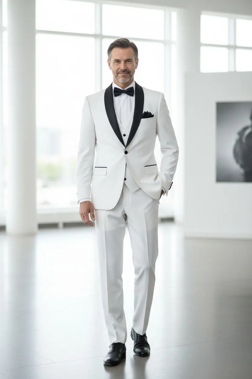 BRIAN™ | Men's Modern Shawl-Collar 3-Piece Suit