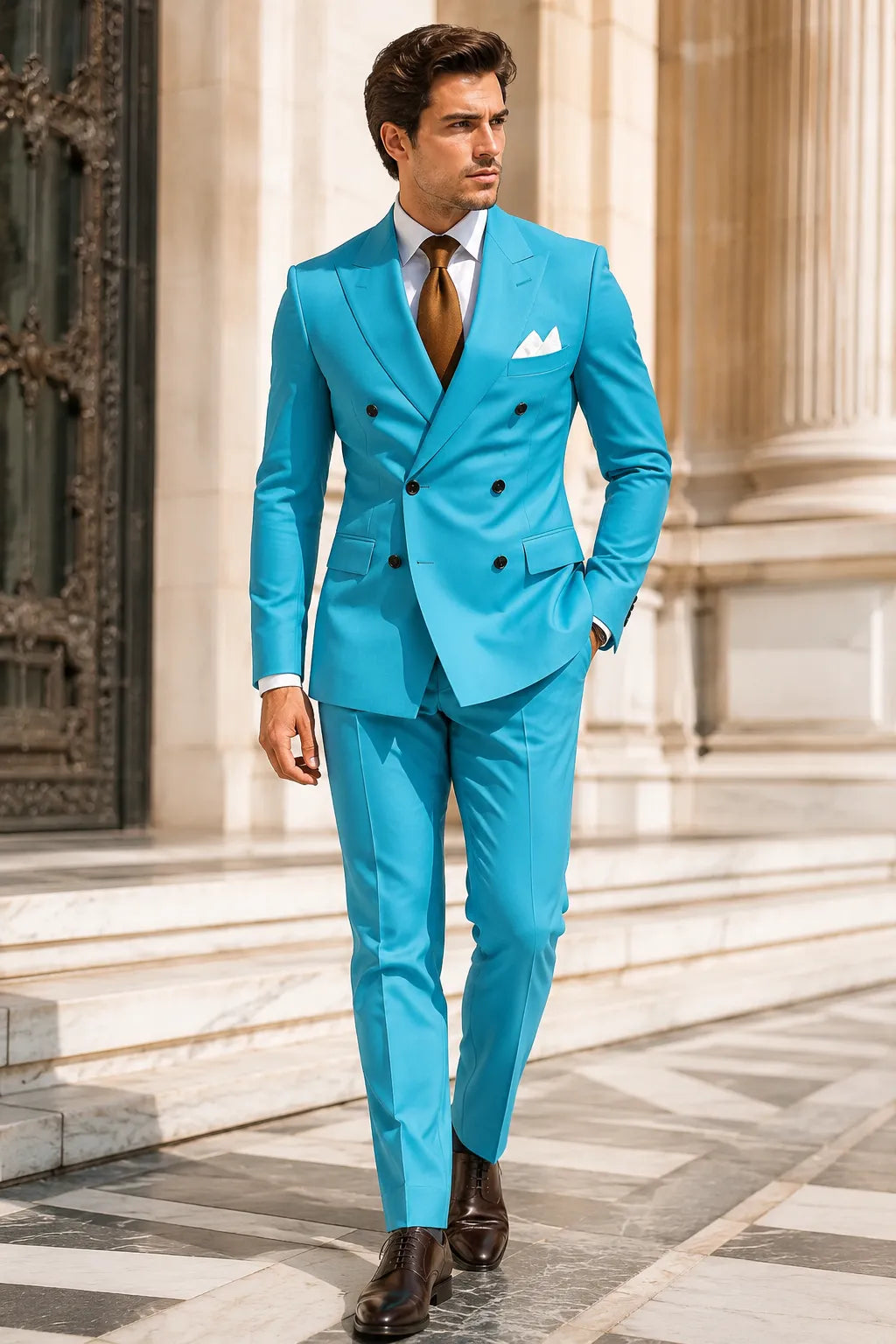 BRIAN™ | Men's Peak Lapel Double-Breasted 2-Piece Suit