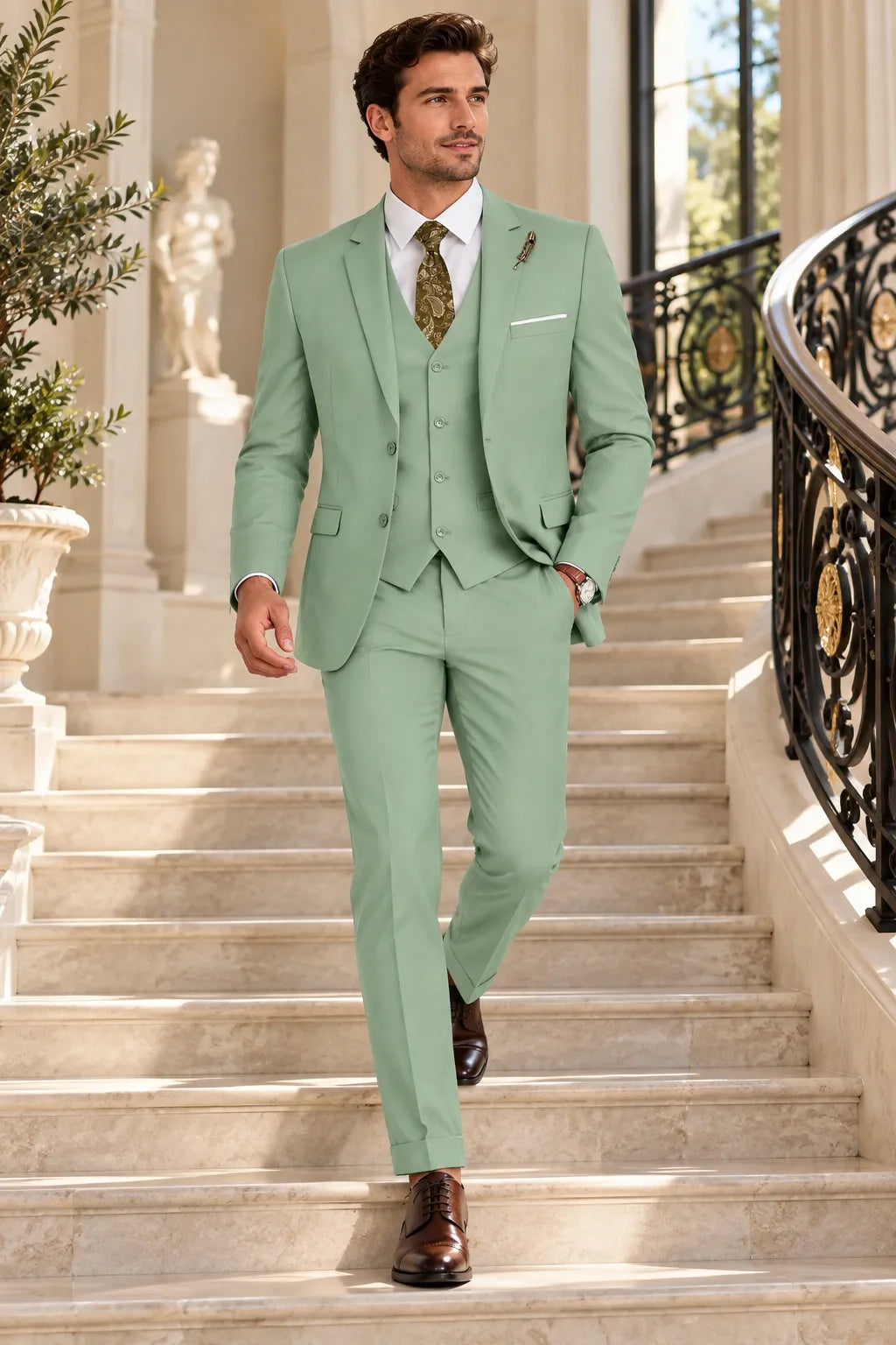 BRIAN™ | Men's Spring Wedding Single-Breasted Three-Piece Suit