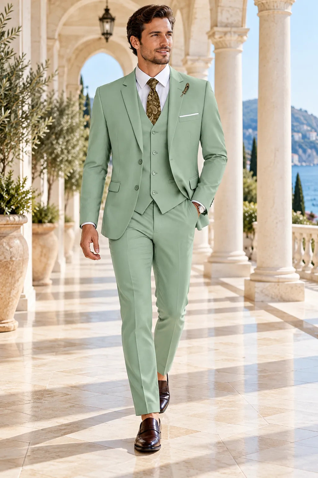 BRIAN™ | Men's Spring Wedding Single-Breasted Three-Piece Suit