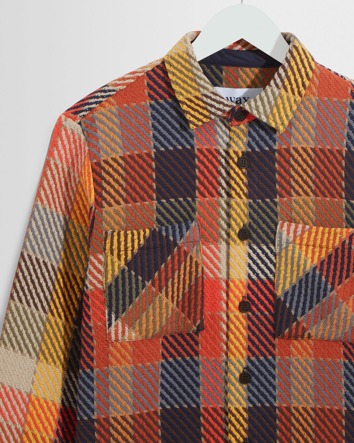 BRIAN™ | Whiting - Orange Pike Check Overshirt