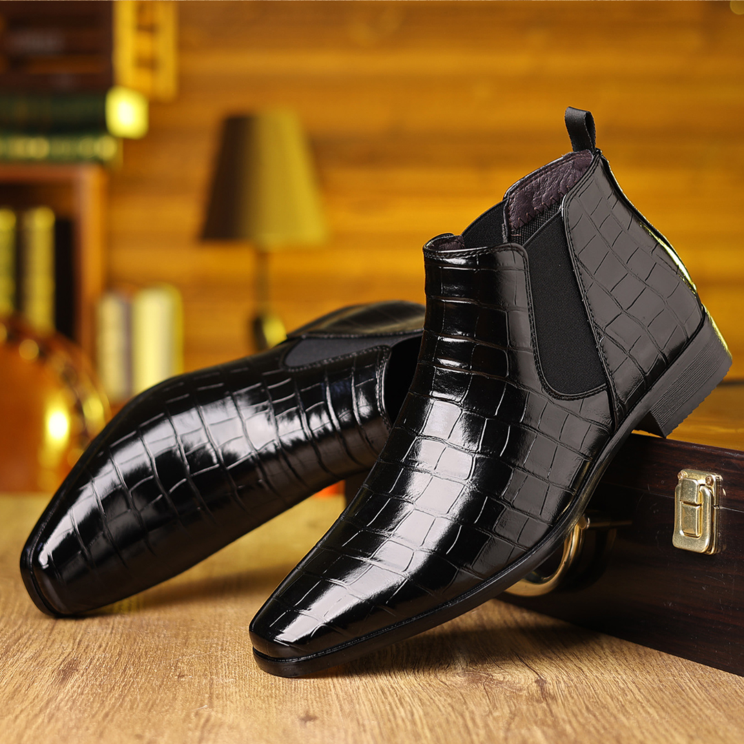 BRIAN™ | Luxury Croc Chelsea Boots