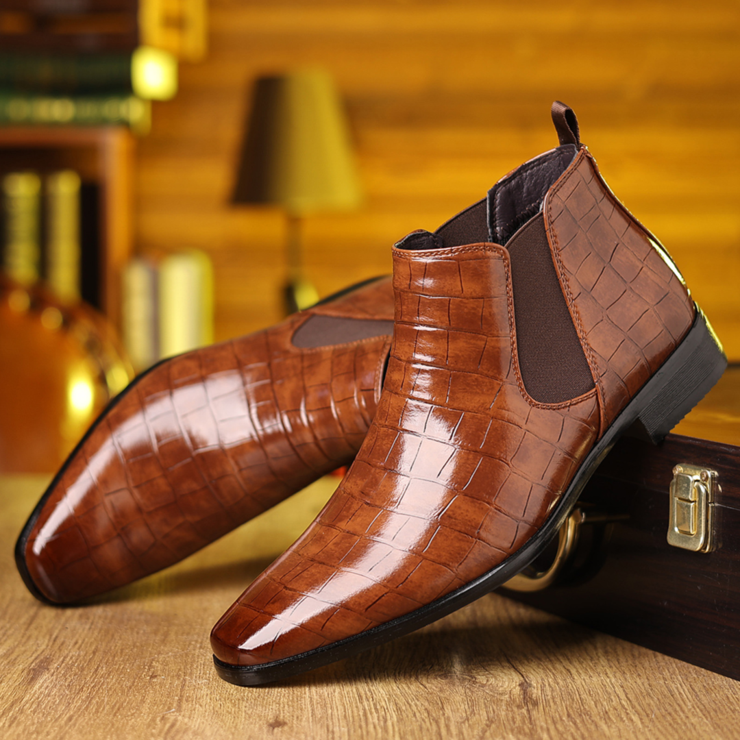 BRIAN™ | Luxury Croc Chelsea Boots